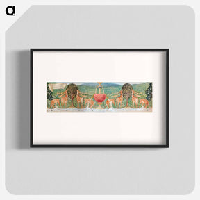 アートポスター-Deer by a Fountain - エドワード バーン ジョーンズ Poster.