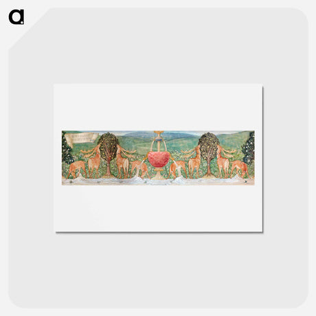アートポストカード-Deer by a Fountain - エドワード バーン ジョーンズ Postcard.