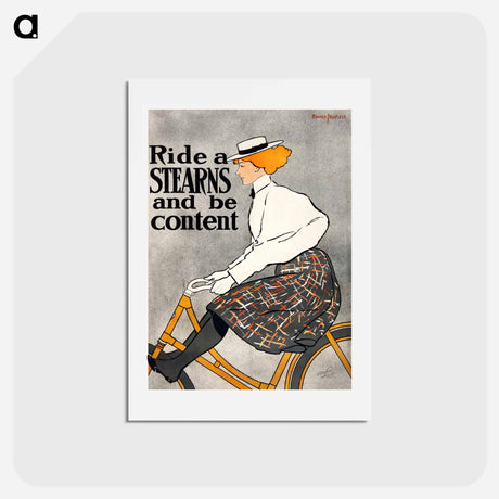 アートポストカード-Ride a Stearns and be content - エドワード ペンフィールド Postcard.