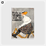 アートポストカード-Ride a Stearns and be content - エドワード ペンフィールド Postcard.