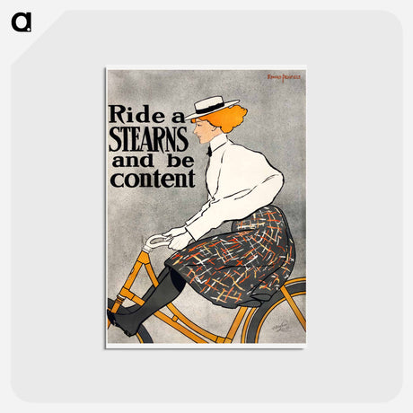 アートポストカード-Ride a Stearns and be content - エドワード ペンフィールド Postcard.