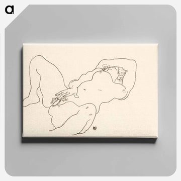 Reclining Nude by Egon Schiele - エゴン シーレ Canvas.