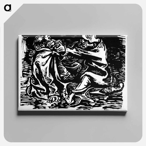 Gorge, gorge, father Kummer - Ernst Heinrich Barlach Canvas.
