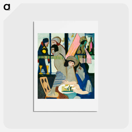 アートポストカード-Cafe - エルンスト ルートヴィヒ キルヒナー Postcard.