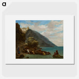 View of Tangier from the Seashore - ウジェーヌ ドラクロワ Poster.