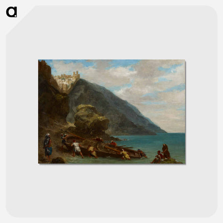 アートポストカード-イエロー - ウジェーヌ ドラクロワ Postcard.