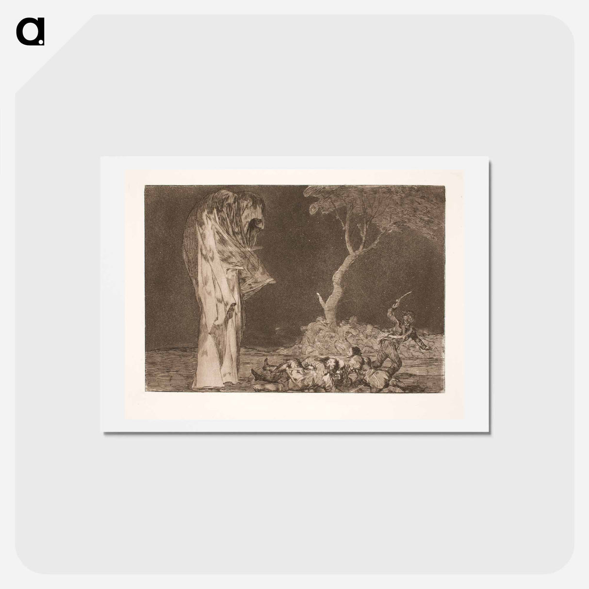 アートポストカード-The Foolish Fear - フランシスコ デ ゴヤ Postcard.