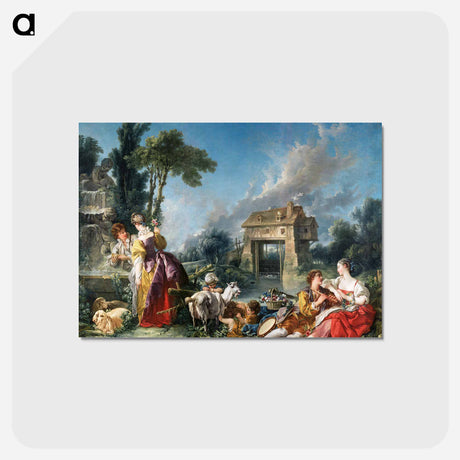 アートポストカード-The Fountain of Love - フランソワ ブーシェ Postcard.