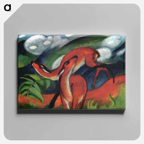 アートパネル-Red Deer II - フランツ マルク Canvas.