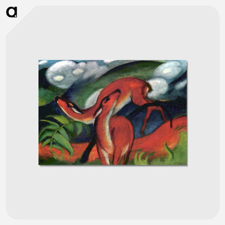アートポストカード-Red Deer II - フランツ マルク Postcard.