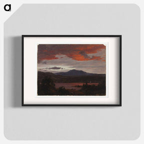 アートポスター-Turner Pond with Pomola Peak and Baxter Peak, Maine - フレデリック エドウィン チャーチ Poster.