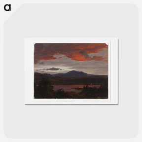 アートポストカード-Turner Pond with Pomola Peak and Baxter Peak, Maine - フレデリック エドウィン チャーチ Postcard.