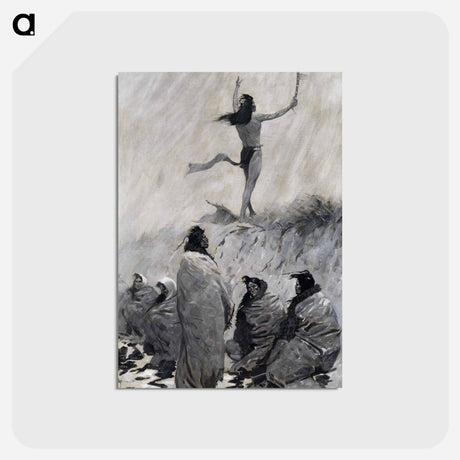 アートポストカード-The Fire Eater Raised His Arms to the Thunder Bird
 - フレデリック レミントン Postcard.