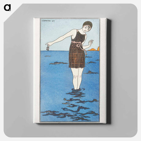 アートパネル-Costumes Parisiens: Grande robe du soir - ジョージ バービエ Canvas.