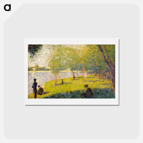 アートポストカード-Study for a Sunday on La Grande Jatte - ジョルジュ スーラ Postcard.