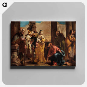 アートパネル-Woman Taken in Adultery
 - ジョバンニ バティスタ ティエポロ Canvas.