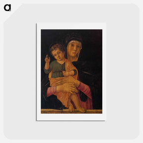 アートポストカード-Madonna with Child Blessing - ジョヴァンニ ベッリーニ Postcard.