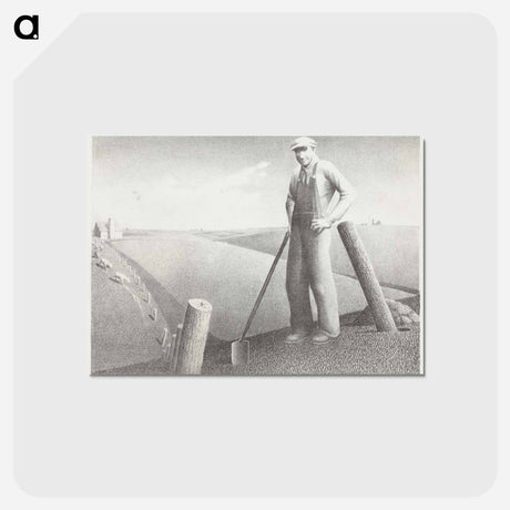 アートポストカード-In the spring - グラント ウッド Postcard.