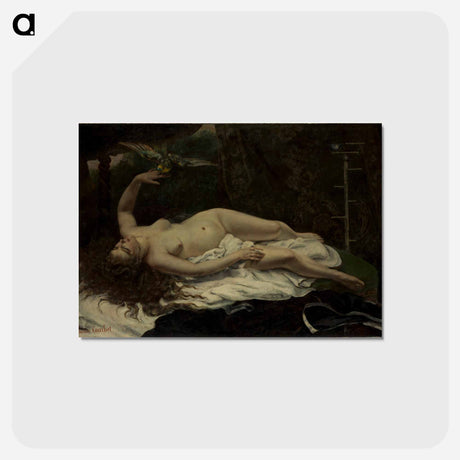 アートポストカード-イエロー - ギュスターヴ クールベ Postcard.