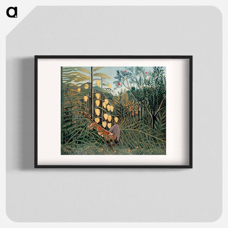 アートポスター-Henri Rousseau's In a Tropical Forest - アンリ ルソー Poster.