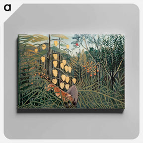 アートパネル-Henri Rousseau's In a Tropical Forest - アンリ ルソー Canvas.
