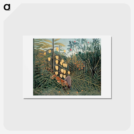 アートポストカード-Henri Rousseau's In a Tropical Forest - アンリ ルソー Postcard.