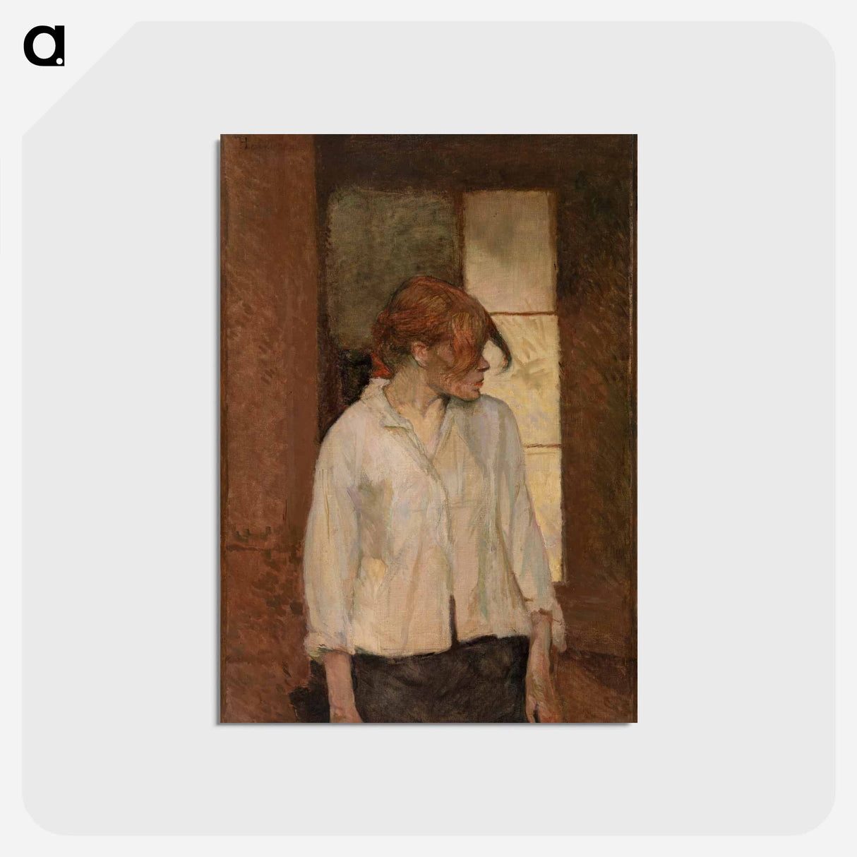 アートポストカード-A Montrouge–Rosa La Rouge - アンリ ド トゥールーズ ロートレック Postcard.