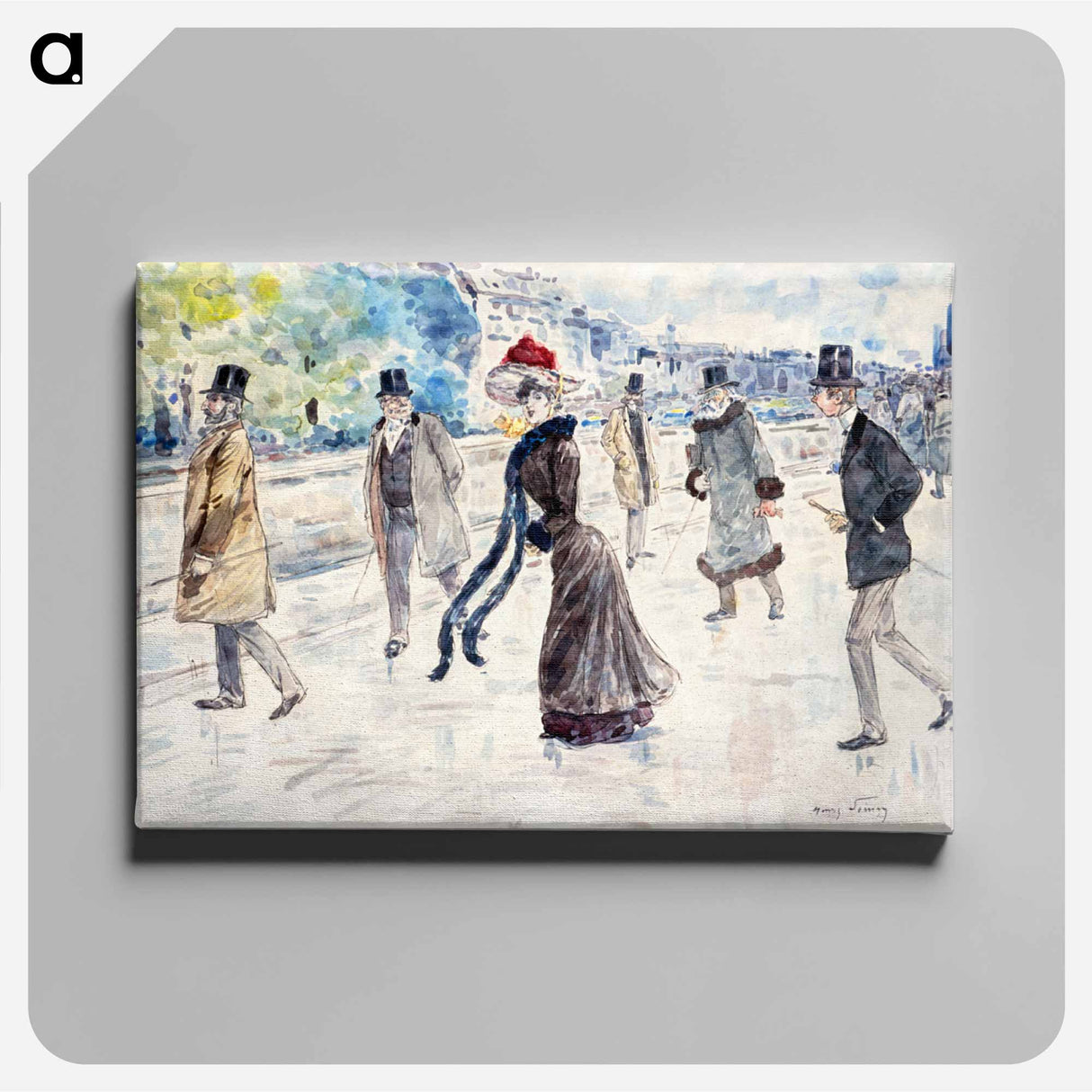 Along the Seine - アンリ ソム Canvas.