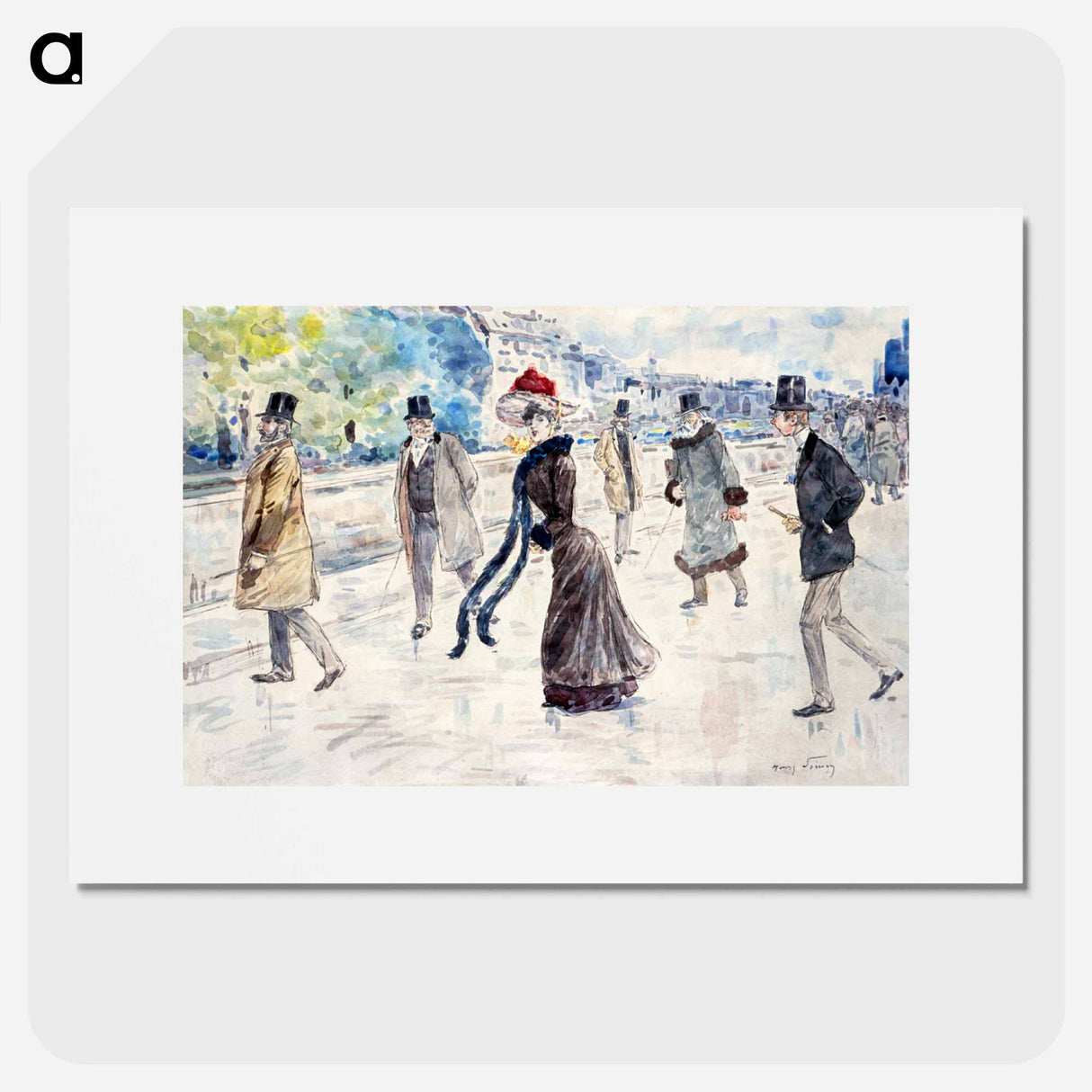 Along the Seine - アンリ ソム Poster.