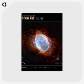 アートポストカード-Southern Ring Nebula
 - ジェームズ ウェッブ宇宙望遠鏡 Postcard.