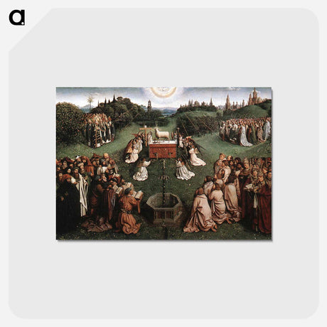 アートポストカード-Adoration of the Lamb - ヤン ファン エイク Postcard.