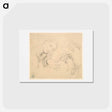 アートポストカード-Sheet of Studies with the Head of the Fornarina and Hands of Madame de Senonnes
 - ジャン オーギュスト ドミニク アングル Postcard.