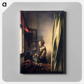 アートパネル-Girl Reading a Letter by an Open Window - ヨハネス フェルメール Canvas.
