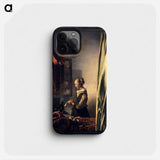 Girl Reading a Letter by an Open Window - ヨハネス フェルメール Phone Case.