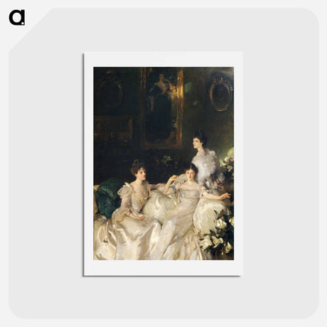 アートポストカード-The Wyndham Sisters: Lady Elcho, Mrs. Adeane, and Mrs. Tennant - ジョン シンガー サージェント Postcard.