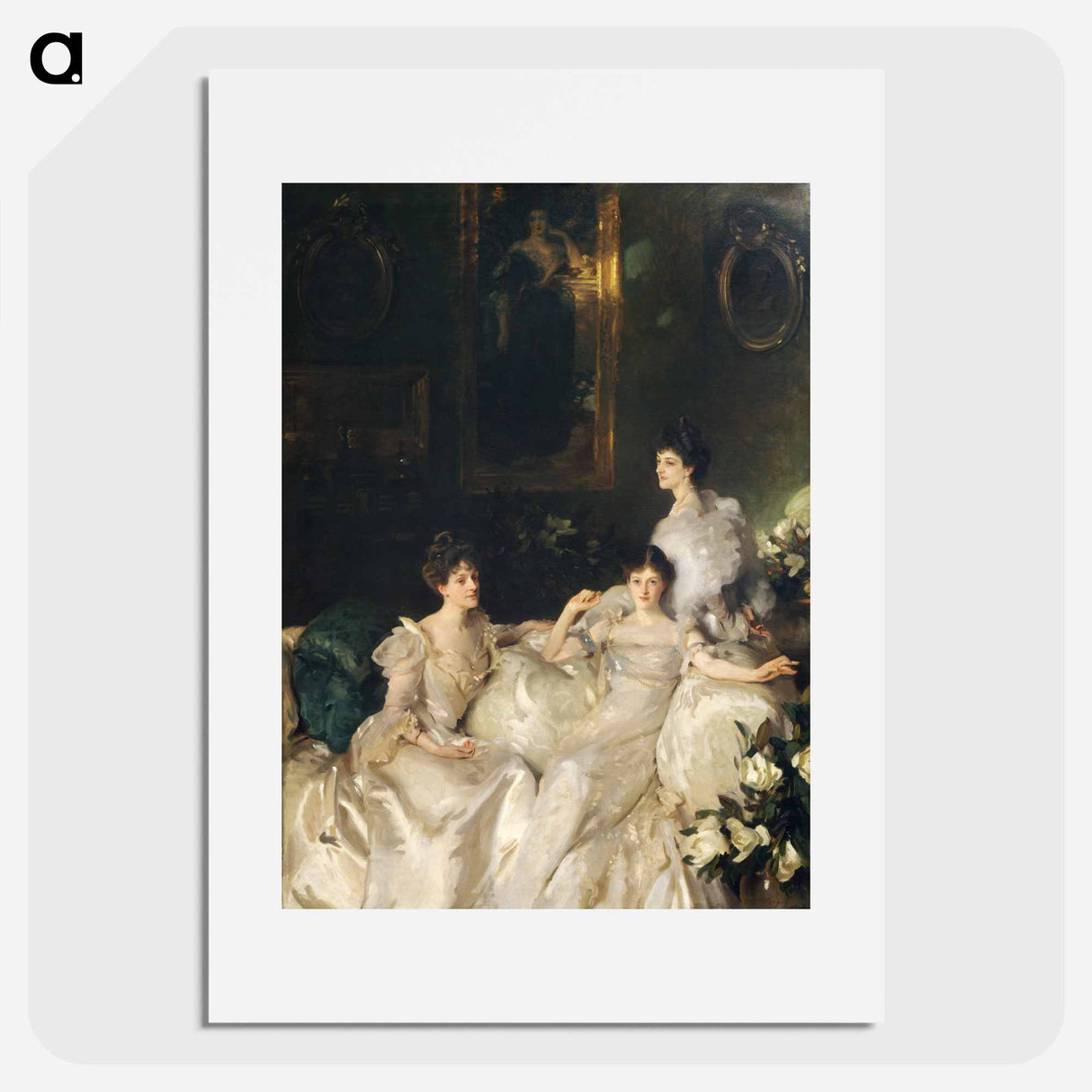 The Wyndham Sisters: Lady Elcho, Mrs. Adeane, and Mrs. Tennant - John Singer Sargent Poster.