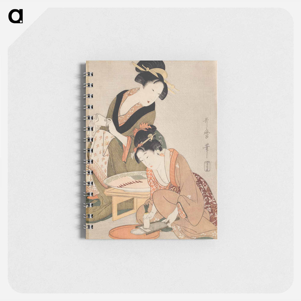 Preparing Raw Fish - 喜多川 歌麿 Memo.