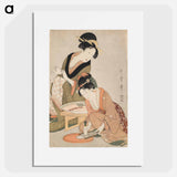 Preparing Raw Fish - 喜多川 歌麿 Poster.