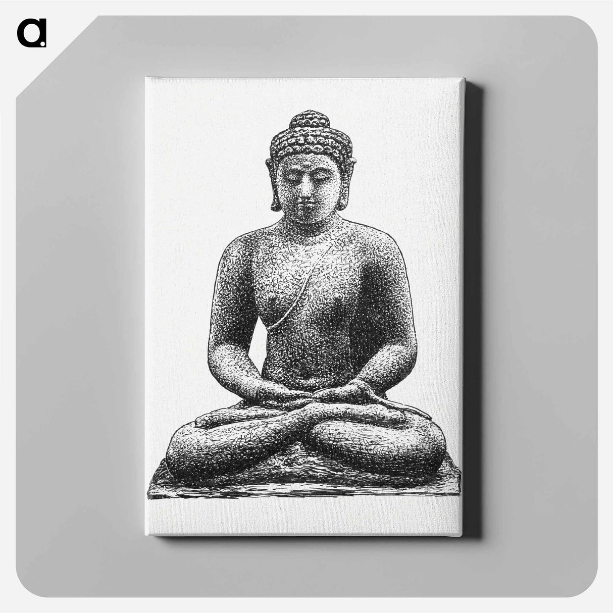 Buddha on the Borobudur - レオ ヘステル Canvas.