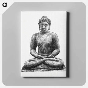 アートパネル-Buddha on the Borobudur - レオ ヘステル Canvas.