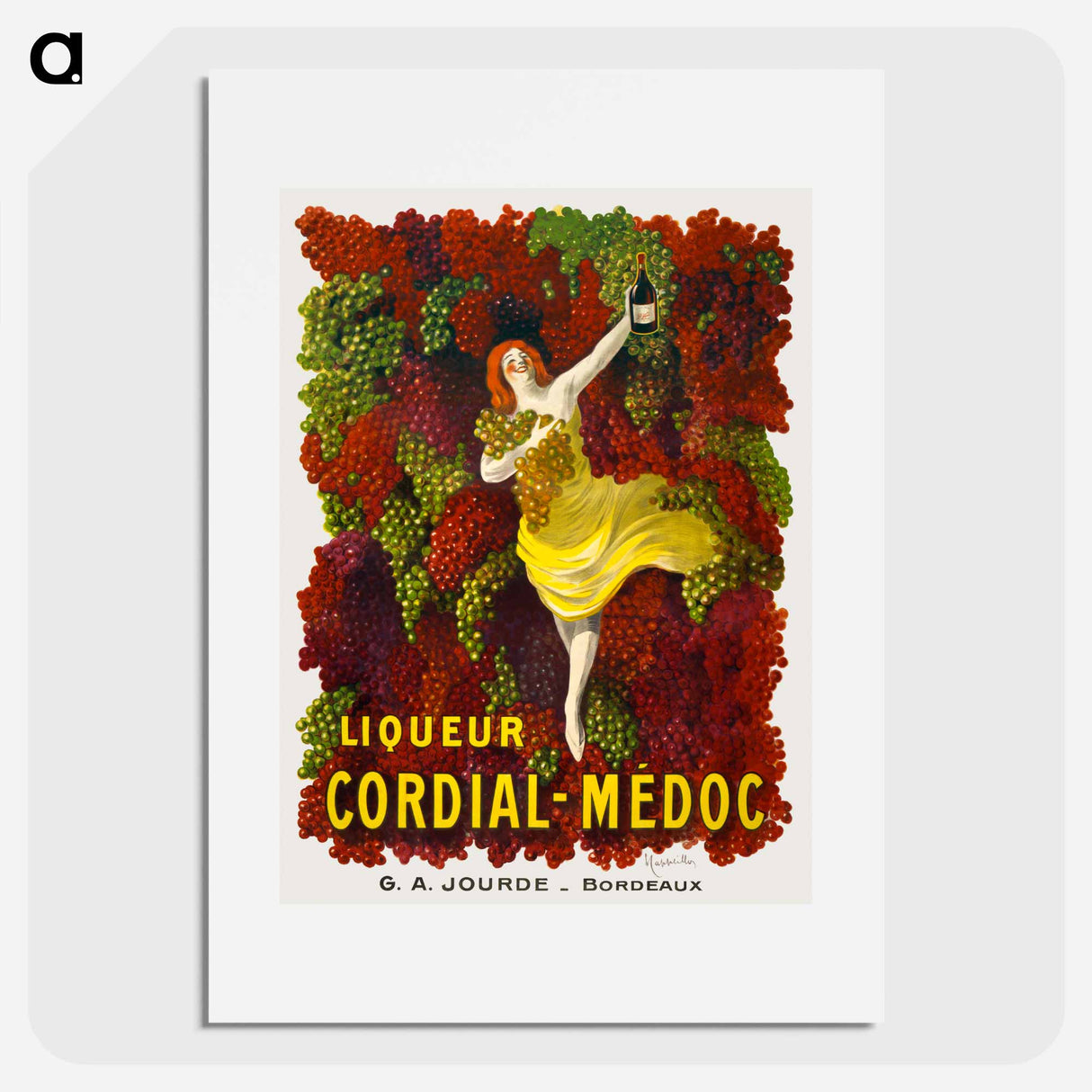 Liquer Cordial-Médoc, G. A. Jourde - Bordeaux - レオネット カピエッロ Poster.