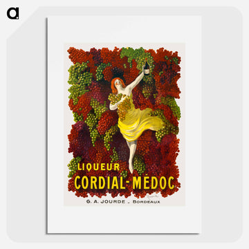 Liquer Cordial-Médoc, G. A. Jourde - Bordeaux - レオネット カピエッロ Poster.