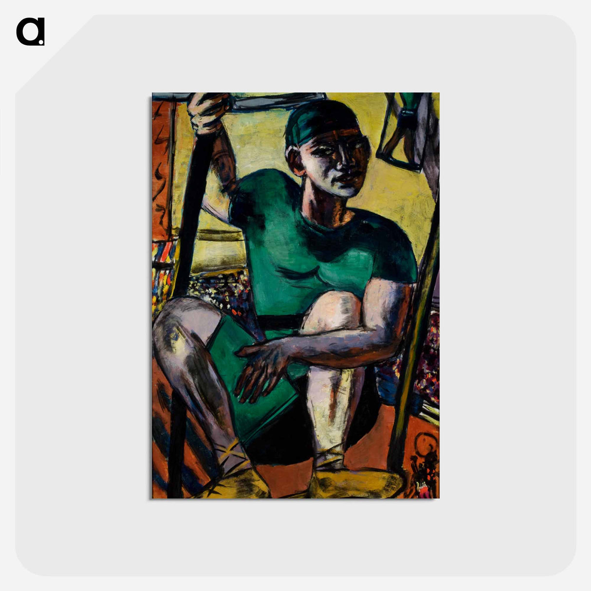 アートポストカード-Acrobat on the Trapeze
 - マックス ベックマン Postcard.