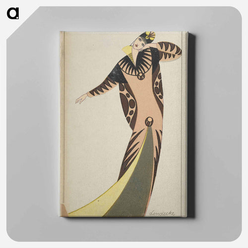 Woman in a long tubular dress - オットー フリードリヒ カール レンデッケ Canvas.