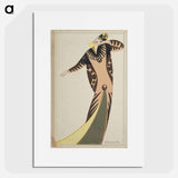 Woman in a long tubular dress - オットー フリードリヒ カール レンデッケ Poster.