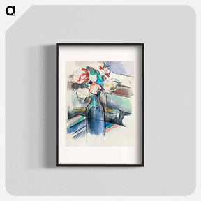 アートポスター-Roses in a Bottle - ポール セザンヌ Poster.
