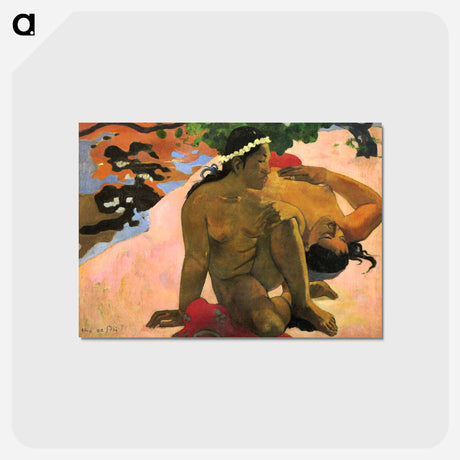 アートポストカード-What! Are You Jealous? - ポール ゴーギャン Postcard.