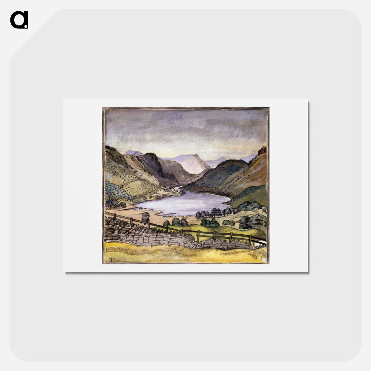 アートポストカード-Thirlmere - ポール ナッシュ Postcard.