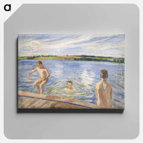 アートパネル-Boys Bathing
 - ピーター ハンセン Canvas.
