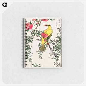 アートメモ帳-Chinese Bush-warbler and Drooping Peach
 - 鳥類図鑑 Memo.